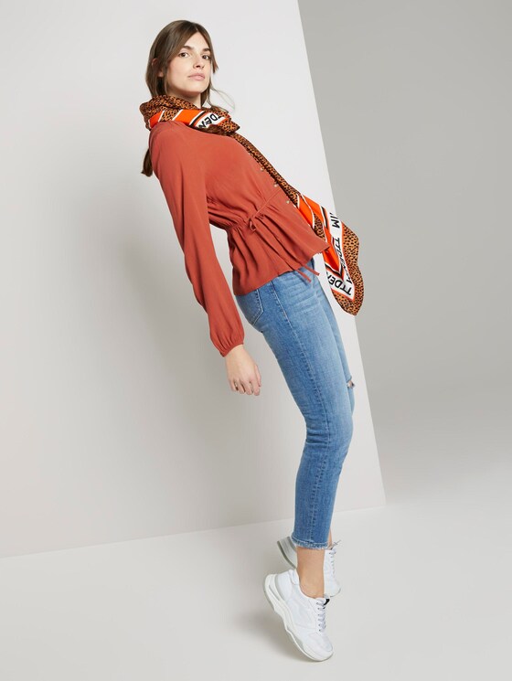 Bluse mit Taillen-Detail - Frauen - fox orange Bluse mit Taillen-Detail - Frauen - fox orange - 3 - TOM TAILOR Denim
