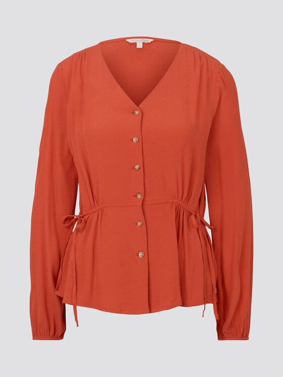 Bluse mit Taillen-Detail - Frauen - fox orange Bluse mit Taillen-Detail - Frauen - fox orange - 7 - TOM TAILOR Denim