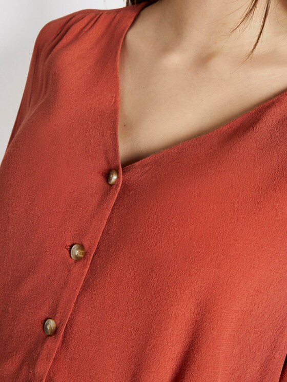 Bluse mit Taillen-Detail - Frauen - fox orange Bluse mit Taillen-Detail - Frauen - fox orange - 9 - TOM TAILOR Denim