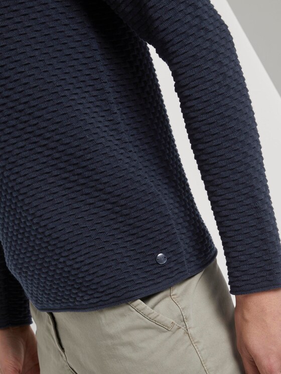 Strukturierter Pullover - Frauen - Sky Captain Blue Strukturierter Pullover - Frauen - Sky Captain Blue - 10 - TOM TAILOR