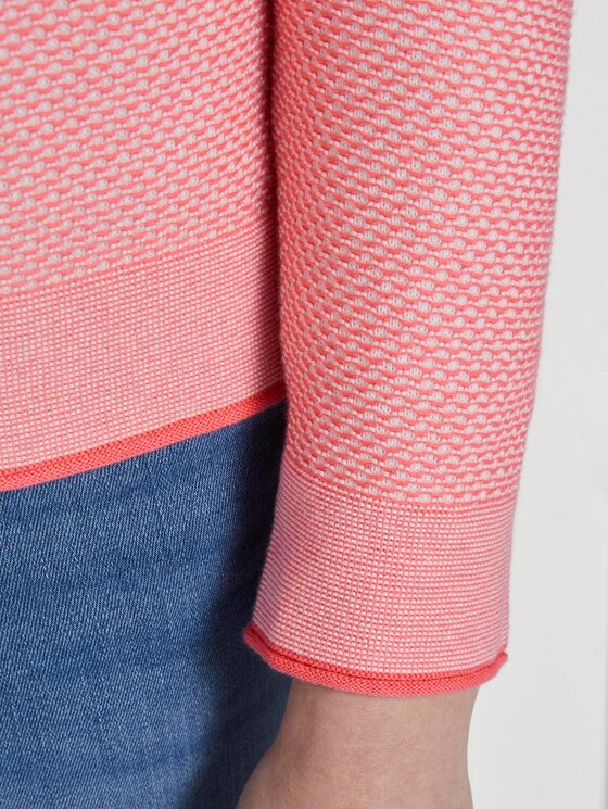 Zweifarbiger Strukturierter Pullover - Frauen - charming pink Zweifarbiger Strukturierter Pullover - Frauen - charming pink - 10 - TOM TAILOR