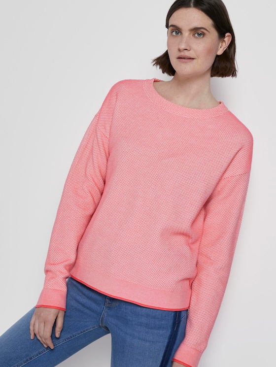 Zweifarbiger Strukturierter Pullover - Frauen - charming pink Zweifarbiger Strukturierter Pullover - Frauen - charming pink - 5 - TOM TAILOR