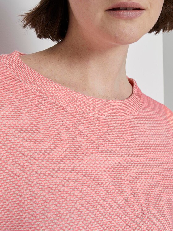 Zweifarbiger Strukturierter Pullover - Frauen - charming pink Zweifarbiger Strukturierter Pullover - Frauen - charming pink - 9 - TOM TAILOR