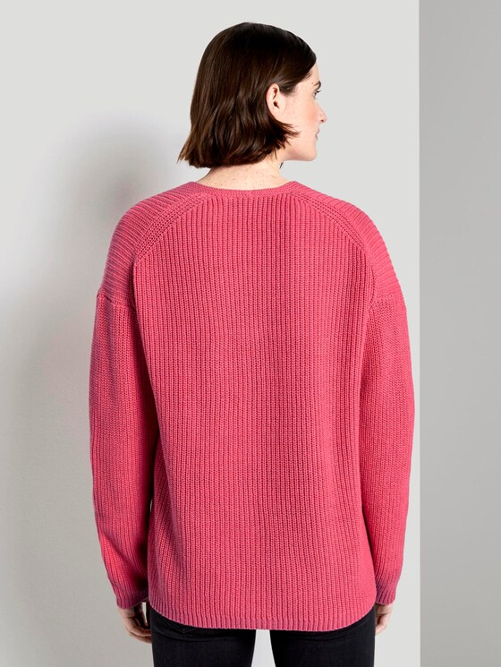 Jumper with a V-neckline - Women - charming pink Jumper with a V-neckline - Women - charming pink - 2 - TOM TAILOR