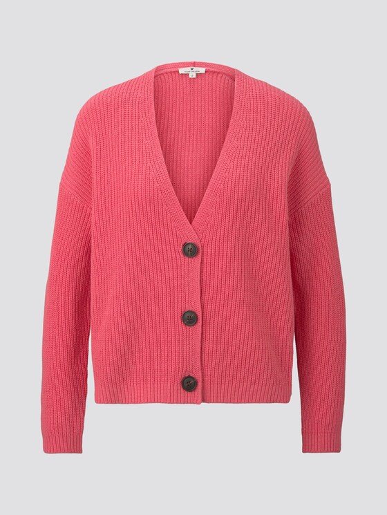 Kurzer Cardigan mit V-Ausschnitt - Frauen - charming pink Kurzer Cardigan mit V-Ausschnitt - Frauen - charming pink - 7 - TOM TAILOR