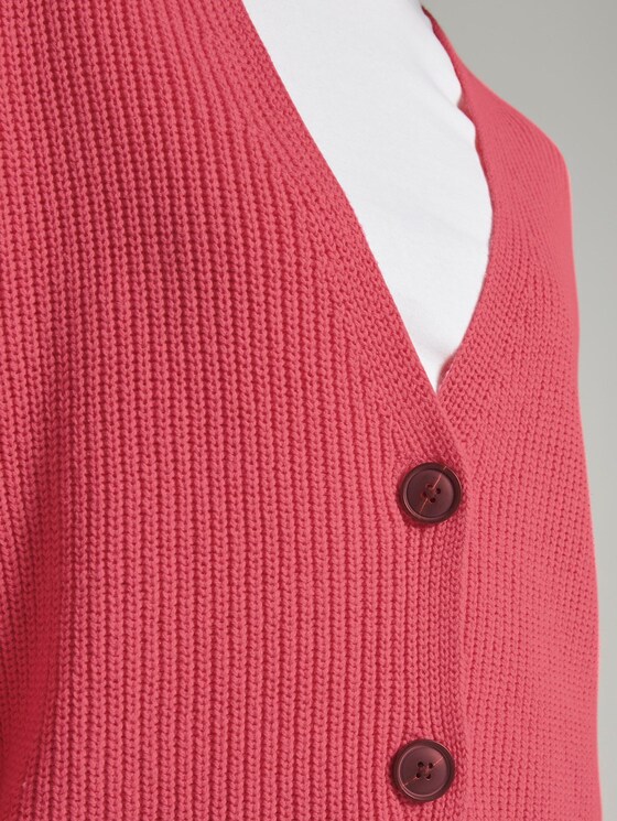 Kurzer Cardigan mit V-Ausschnitt - Frauen - charming pink Kurzer Cardigan mit V-Ausschnitt - Frauen - charming pink - 9 - TOM TAILOR