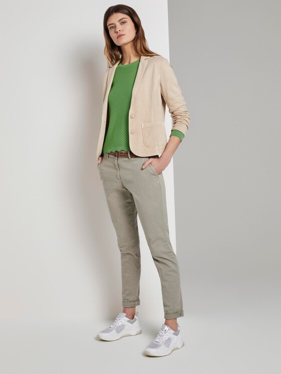 Strukturierter Pullover mit geschwungenem Saum - Frauen - sundried turf green Strukturierter Pullover mit geschwungenem Saum - Frauen - sundried turf green - 3 - TOM TAILOR