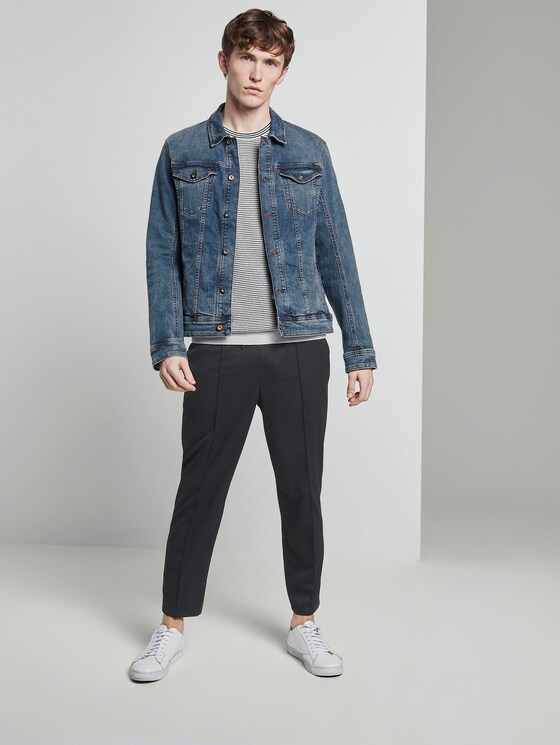 Structured knitted jumper - Men - mini structured stripe Structured knitted jumper - Men - mini structured stripe - 3 - TOM TAILOR Denim