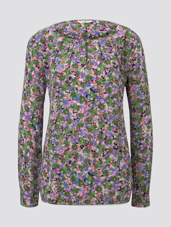 Gemusterte Bluse mit elastischem Bund - Frauen - colorful floral design Gemusterte Bluse mit elastischem Bund - Frauen - colorful floral design - 7 - TOM TAILOR