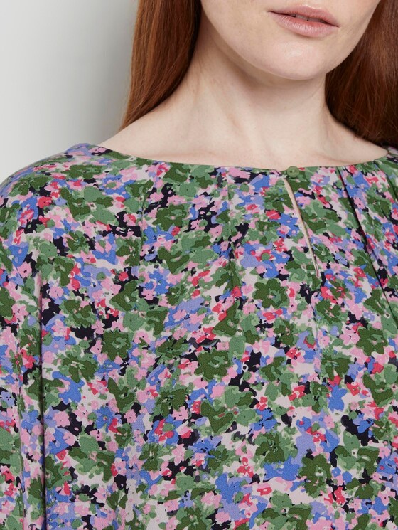 Gemusterte Bluse mit elastischem Bund - Frauen - colorful floral design Gemusterte Bluse mit elastischem Bund - Frauen - colorful floral design - 9 - TOM TAILOR