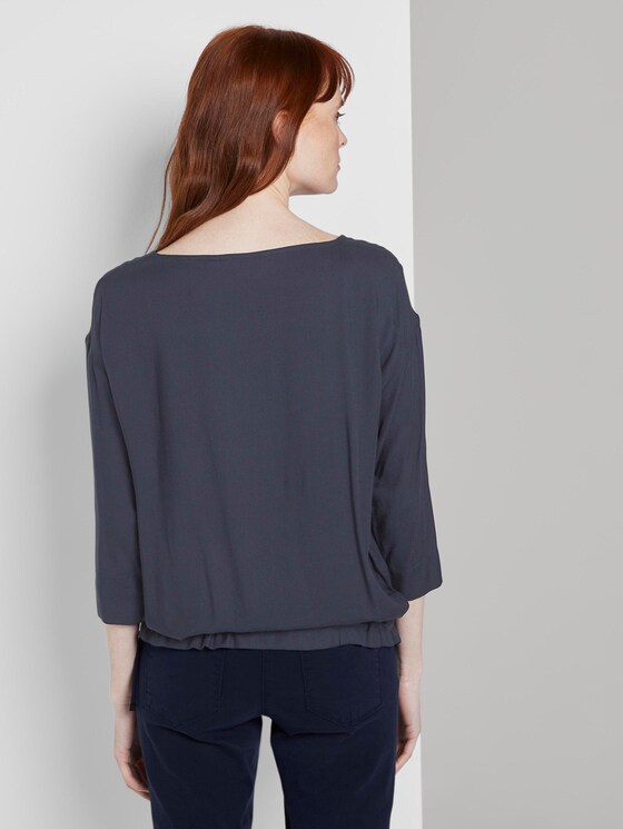 Blusenshirt mit verstellbarem Bund - Frauen - Sky Captain Blue Blusenshirt mit verstellbarem Bund - Frauen - Sky Captain Blue - 2 - TOM TAILOR