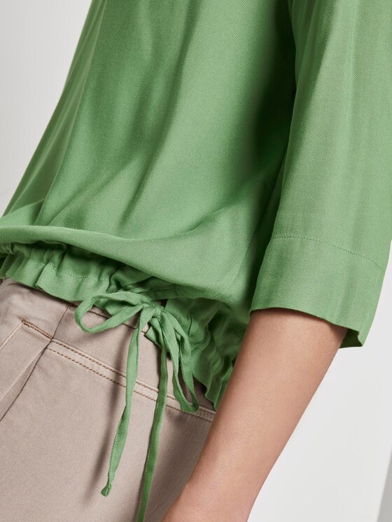 Blusenshirt mit verstellbarem Bund - Frauen - sundried turf green Blusenshirt mit verstellbarem Bund - Frauen - sundried turf green - 10 - TOM TAILOR