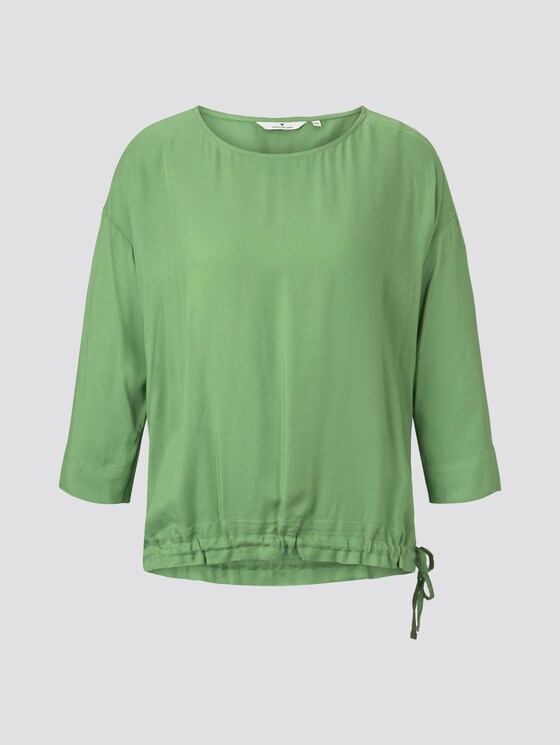 Blusenshirt mit verstellbarem Bund - Frauen - sundried turf green Blusenshirt mit verstellbarem Bund - Frauen - sundried turf green - 7 - TOM TAILOR
