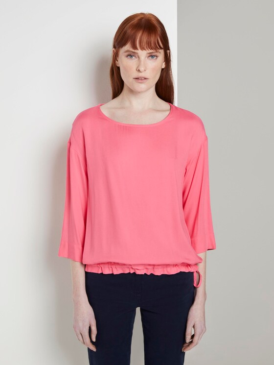 Blouse top met verstelbare tailleband - Vrouwen - charming pink Blouse top met verstelbare tailleband - Vrouwen - charming pink - 1 - TOM TAILOR