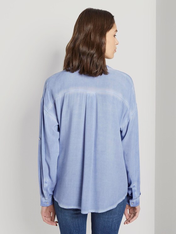 Blouse met borstzakken - Vrouwen - Parisienne Blue Blouse met borstzakken - Vrouwen - Parisienne Blue - 2 - TOM TAILOR