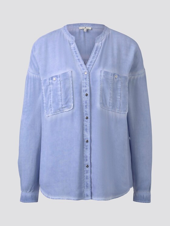 Blouse met borstzakken - Vrouwen - Parisienne Blue Blouse met borstzakken - Vrouwen - Parisienne Blue - 7 - TOM TAILOR