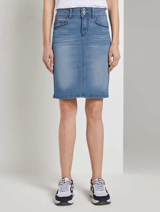Mini Jeansrock - Frauen - mid stone wash denim Mini Jeansrock - Frauen - mid stone wash denim - 1 - TOM TAILOR