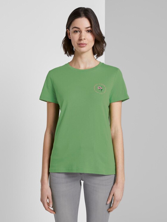 T-Shirt mit floralem Print - Frauen - sundried turf green T-Shirt mit floralem Print - Frauen - sundried turf green - 1 - TOM TAILOR