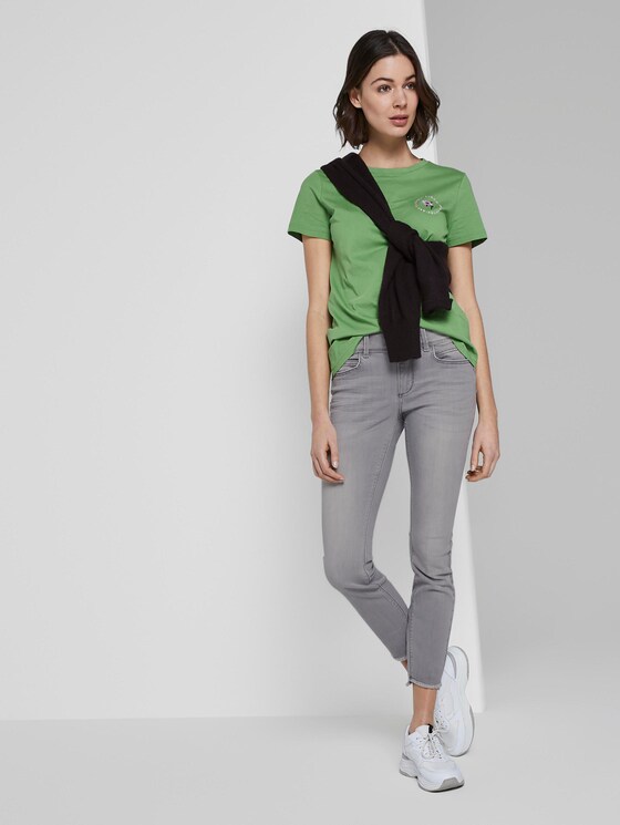 T-Shirt mit floralem Print - Frauen - sundried turf green T-Shirt mit floralem Print - Frauen - sundried turf green - 3 - TOM TAILOR