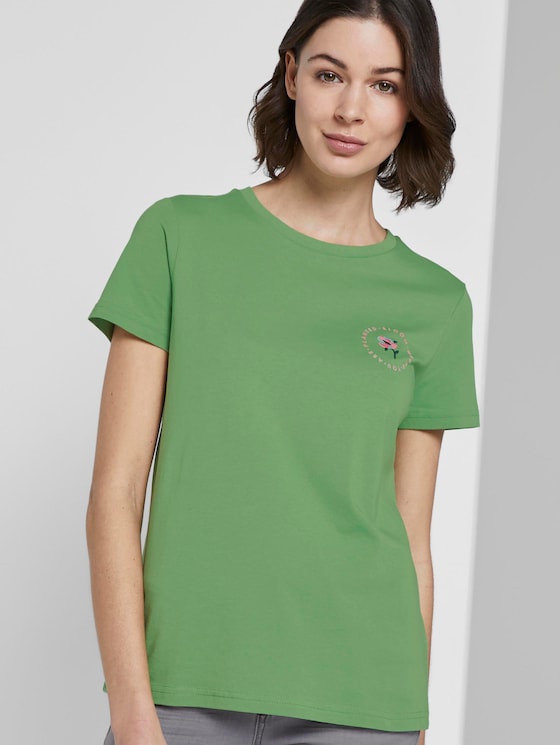 T-Shirt mit floralem Print - Frauen - sundried turf green T-Shirt mit floralem Print - Frauen - sundried turf green - 5 - TOM TAILOR