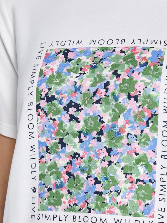 T-Shirt mit Print aus Sommersweat - Frauen - Whisper White T-Shirt mit Print aus Sommersweat - Frauen - Whisper White - 9 - TOM TAILOR