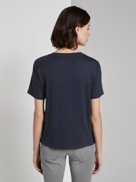 T-shirt with a print made of summer jogging material - Women - Sky Captain Blue T-shirt with a print made of summer jogging material - Women - Sky Captain Blue - 2 - TOM TAILOR