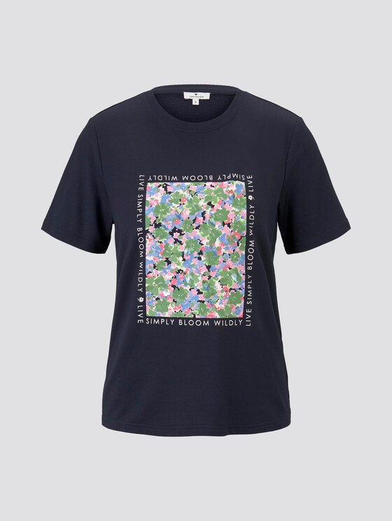T-shirt with a print made of summer jogging material - Women - Sky Captain Blue T-shirt with a print made of summer jogging material - Women - Sky Captain Blue - 7 - TOM TAILOR