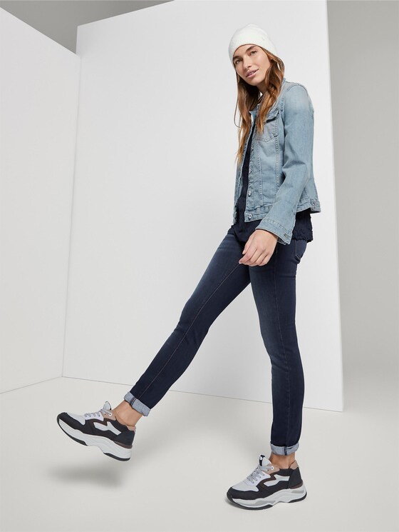Patterned shirt in a crincle look - Women - Sky Captain Blue Patterned shirt in a crincle look - Women - Sky Captain Blue - 3 - TOM TAILOR