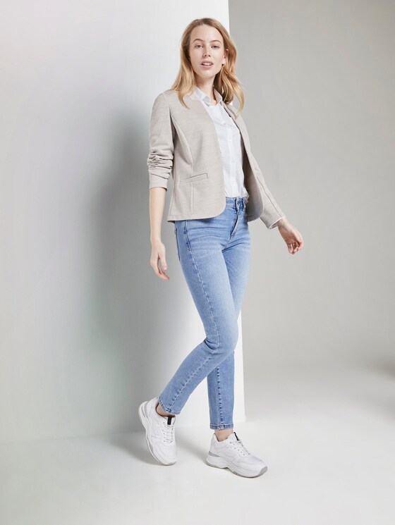 Hemdbluse mit seitlichem Ripp-Einsatz - Frauen - Whisper White Hemdbluse mit seitlichem Ripp-Einsatz - Frauen - Whisper White - 3 - TOM TAILOR