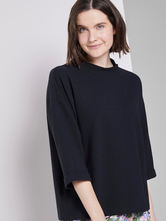 Shirt mit Rollkragen im Boxy-Fit - Frauen - Sky Captain Blue Shirt mit Rollkragen im Boxy-Fit - Frauen - Sky Captain Blue - 5 - TOM TAILOR