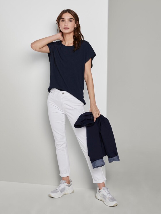T-Shirt in Crincle-Optik - Frauen - Sky Captain Blue T-Shirt in Crincle-Optik - Frauen - Sky Captain Blue - 3 - TOM TAILOR