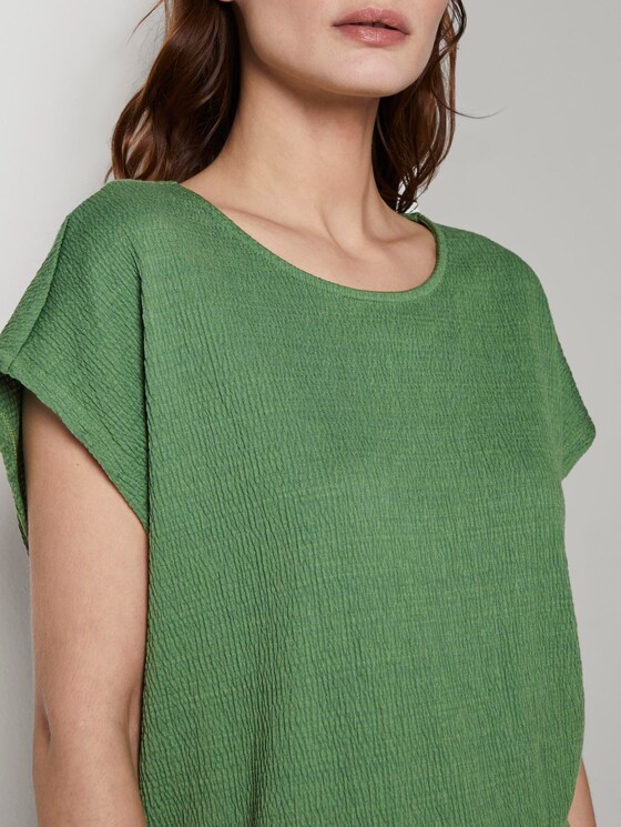 T-shirt in a crincle look - Women - sundried turf green T-shirt in a crincle look - Women - sundried turf green - 10 - TOM TAILOR
