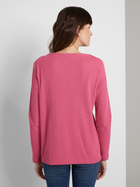 Strukturiertes Sweatshirt verstellbarem Bund - Frauen - charming pink Strukturiertes Sweatshirt verstellbarem Bund - Frauen - charming pink - 2 - TOM TAILOR