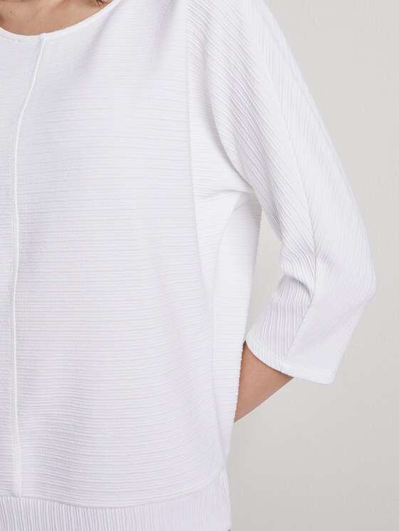 Sweatshirt mit Ottoman-Struktur - Frauen - Whisper White Sweatshirt mit Ottoman-Struktur - Frauen - Whisper White - 10 - TOM TAILOR
