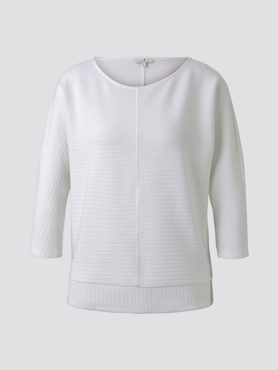 Sweatshirt mit Ottoman-Struktur - Frauen - Whisper White Sweatshirt mit Ottoman-Struktur - Frauen - Whisper White - 7 - TOM TAILOR
