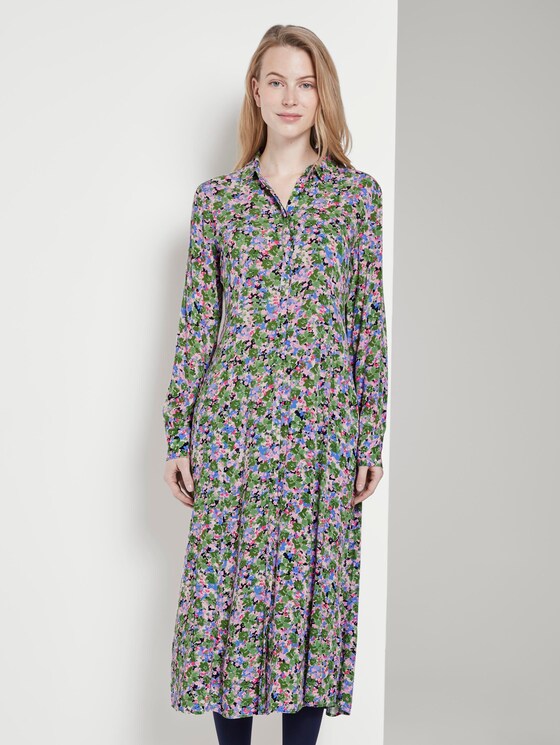 Midi Hemdkleid mit floralem Muster - Frauen - colorful floral design Midi Hemdkleid mit floralem Muster - Frauen - colorful floral design - 1 - TOM TAILOR