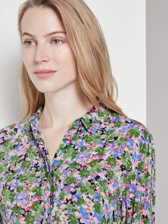 Midi Hemdkleid mit floralem Muster - Frauen - colorful floral design Midi Hemdkleid mit floralem Muster - Frauen - colorful floral design - 10 - TOM TAILOR