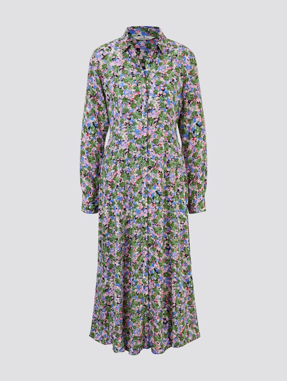 Midi Hemdkleid mit floralem Muster - Frauen - colorful floral design Midi Hemdkleid mit floralem Muster - Frauen - colorful floral design - 7 - TOM TAILOR