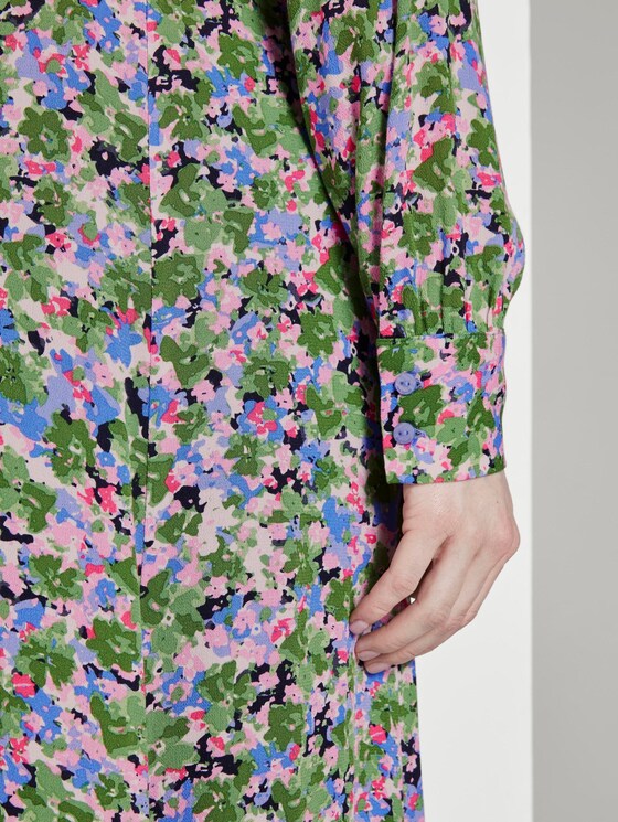 Midi Hemdkleid mit floralem Muster - Frauen - colorful floral design Midi Hemdkleid mit floralem Muster - Frauen - colorful floral design - 9 - TOM TAILOR