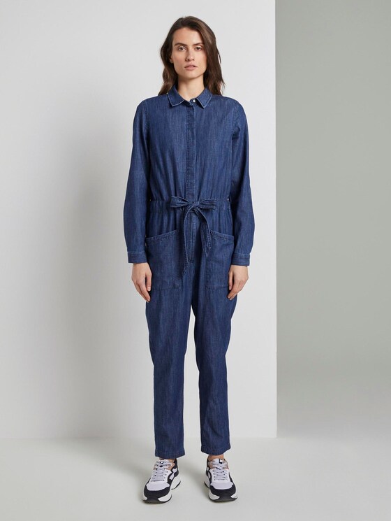 Utility Jeans-Jumpsuit - Frauen - dark stone wash denim Utility Jeans-Jumpsuit - Frauen - dark stone wash denim - 1 - TOM TAILOR