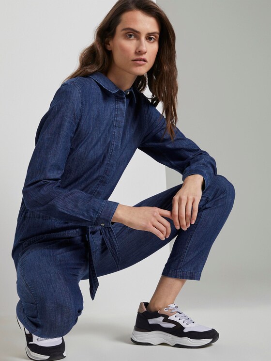 denim utility jumpsuit womens