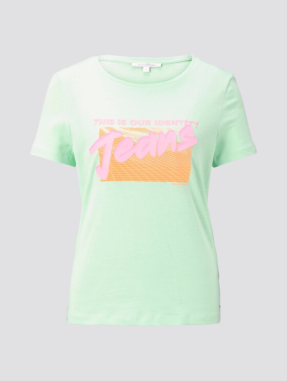 T-shirt with a print - Women - soft neo green T-shirt with a print - Women - soft neo green - 7 - TOM TAILOR Denim