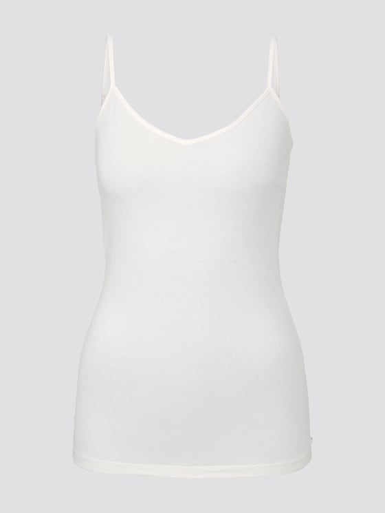 Basic Top mit Spaghettiträgern - Frauen - Gardenia White Basic Top mit Spaghettiträgern - Frauen - Gardenia White - 7 - TOM TAILOR Denim