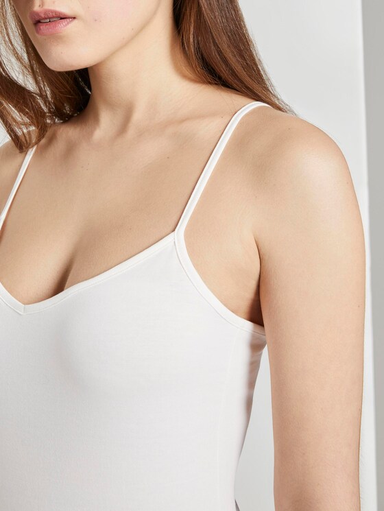Basic Top mit Spaghettiträgern - Frauen - Gardenia White Basic Top mit Spaghettiträgern - Frauen - Gardenia White - 9 - TOM TAILOR Denim