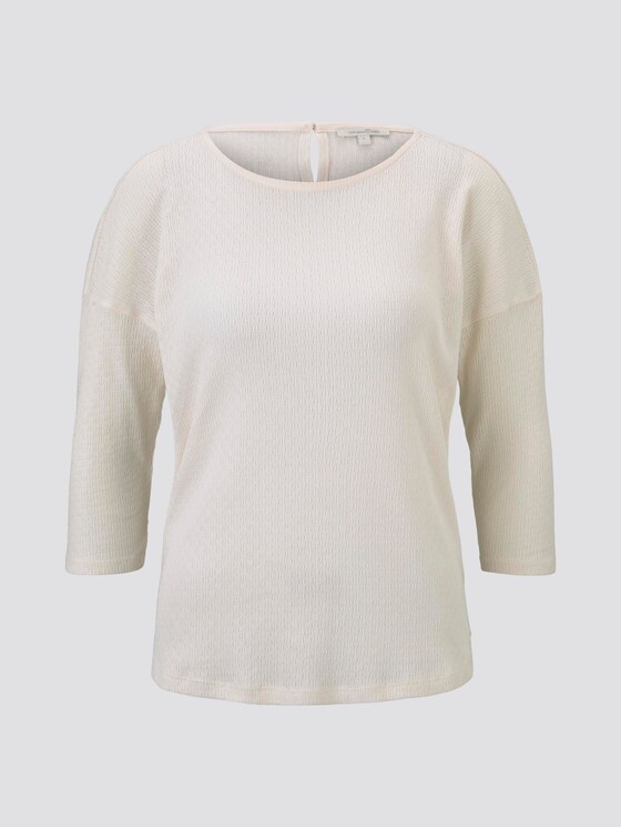 Langarmshirt mit feiner Struktur - Frauen - Gardenia White Langarmshirt mit feiner Struktur - Frauen - Gardenia White - 7 - TOM TAILOR Denim