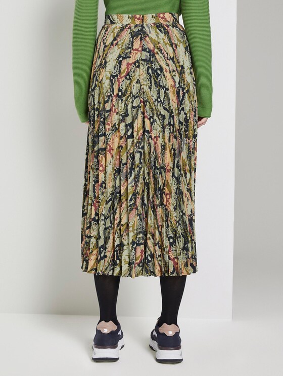Plissee Midi-Rock mit Schlangen-Print - Frauen - colourful snake print Plissee Midi-Rock mit Schlangen-Print - Frauen - colourful snake print - 2 - TOM TAILOR Denim