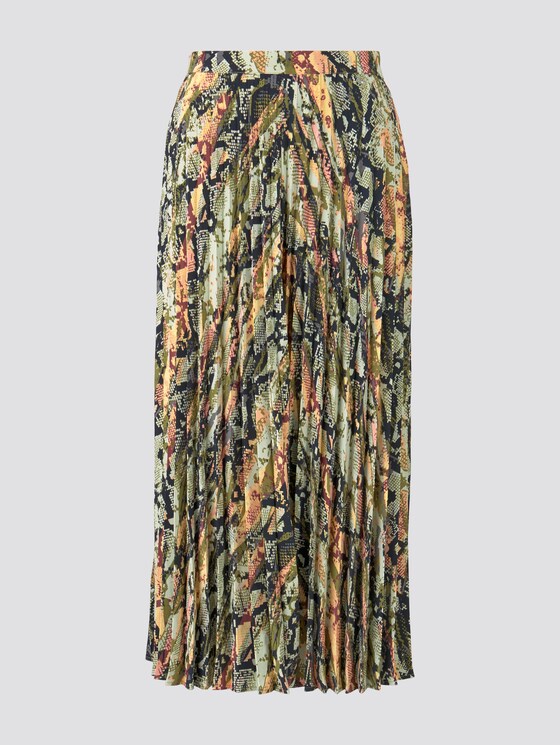 Plissee Midi-Rock mit Schlangen-Print - Frauen - colourful snake print Plissee Midi-Rock mit Schlangen-Print - Frauen - colourful snake print - 7 - TOM TAILOR Denim