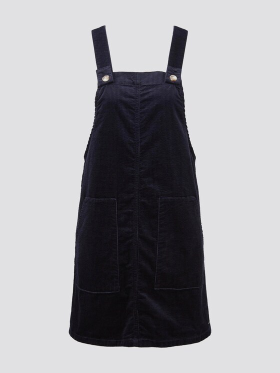 Mini Latzkleid aus Cord - Frauen - dark navy Mini Latzkleid aus Cord - Frauen - dark navy - 7 - TOM TAILOR Denim
