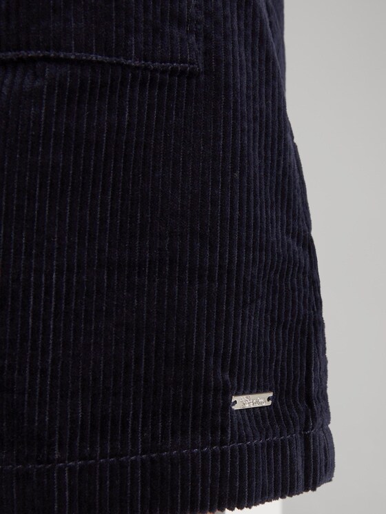 Mini Latzkleid aus Cord - Frauen - dark navy Mini Latzkleid aus Cord - Frauen - dark navy - 9 - TOM TAILOR Denim