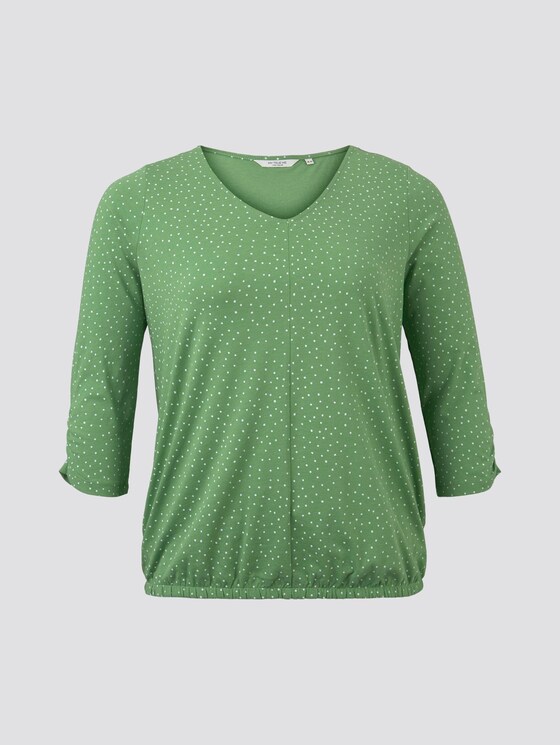 Gemustertes Langarmshirt mit Ärmeldetail - Frauen - green dot print Gemustertes Langarmshirt mit Ärmeldetail - Frauen - green dot print - 7 - My True Me